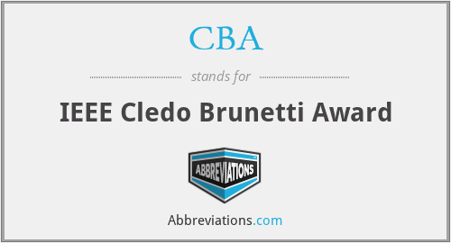 CBA - IEEE Cledo Brunetti Award