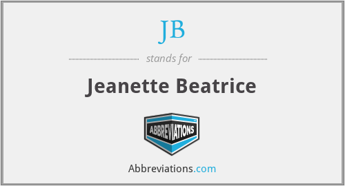 JB - Jeanette Beatrice