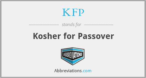 KFP - Kosher for Passover