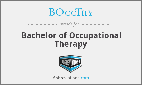 BOccThy - Bachelor of Occupational Therapy