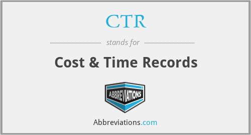 CTR - Cost & Time Records