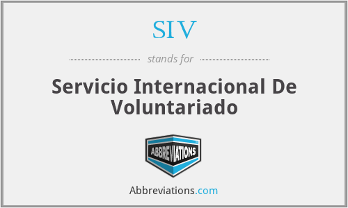 SIV - Servicio Internacional De Voluntariado