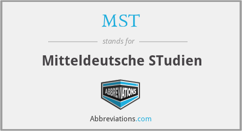 MST - Mitteldeutsche STudien