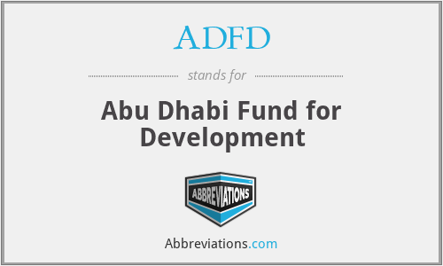 ADFD - Abu Dhabi Fund for Development