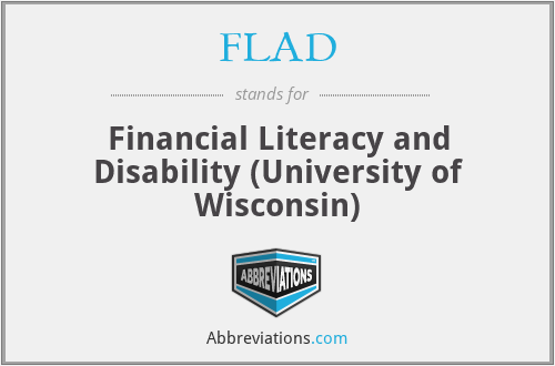 FLAD - Financial Literacy and Disability (University of Wisconsin)