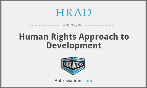 HRAD - Human Rights Approach to Development