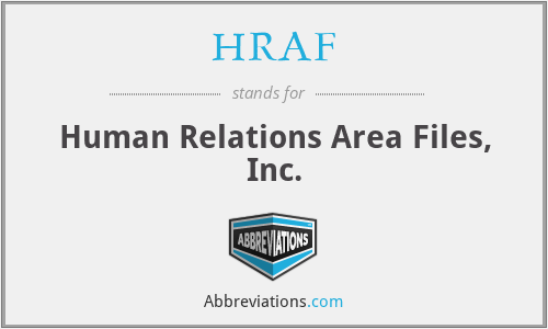 HRAF - Human Relations Area Files, Inc.