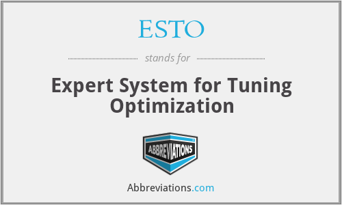 ESTO - Expert System for Tuning Optimization