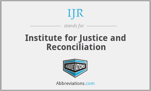 IJR - Institute for Justice and Reconciliation