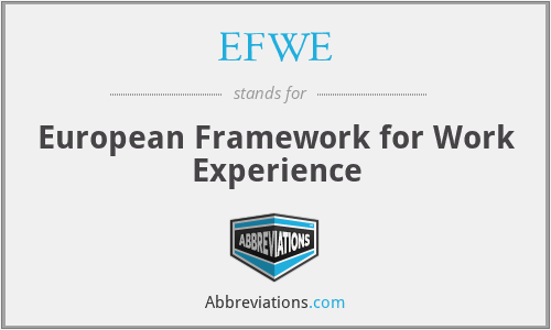 EFWE - European Framework for Work Experience