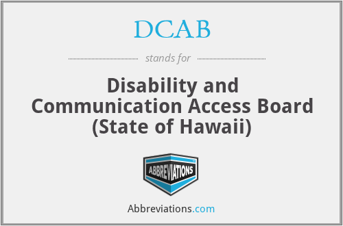 DCAB - Disability and Communication Access Board (State of Hawaii)