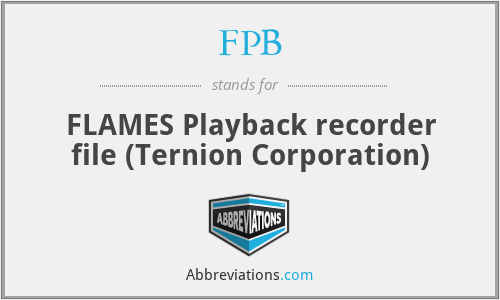 FPB - FLAMES Playback recorder file (Ternion Corporation)