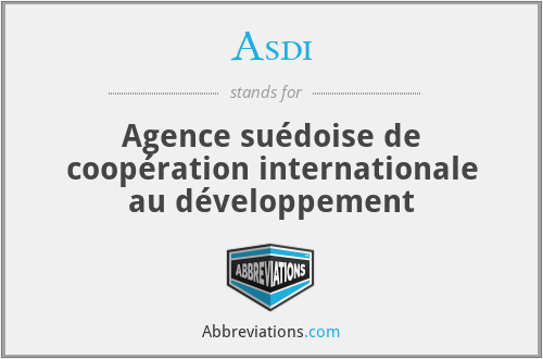 Asdi - Agence suédoise de coopération internationale au développement