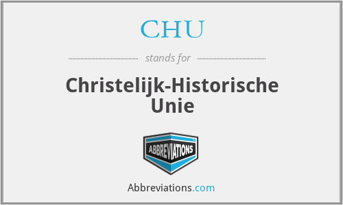 CHU - Christelijk-Historische Unie