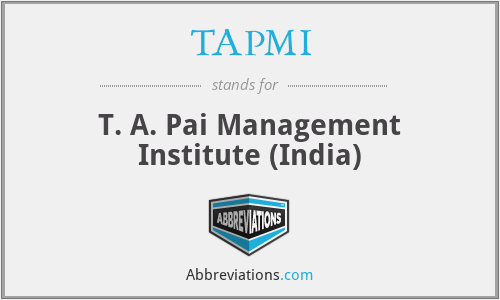 TAPMI - T. A. Pai Management Institute (India)
