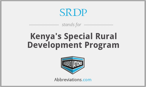 SRDP - Kenya's Special Rural Development Program