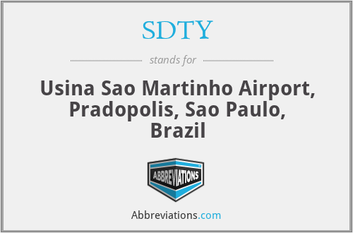 SDTY - Usina Sao Martinho Airport, Pradopolis, Sao Paulo, Brazil