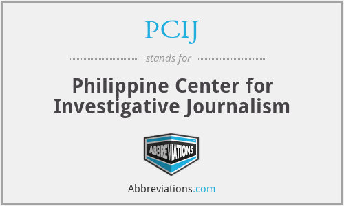 PCIJ - Philippine Center for Investigative Journalism