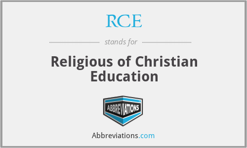 RCE - Religious of Christian Education