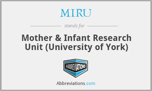 MIRU - Mother & Infant Research Unit (University of York)