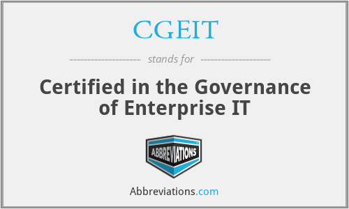 CGEIT - Certified in the Governance of Enterprise IT