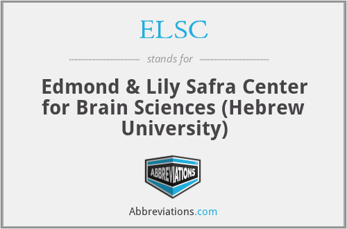 ELSC - Edmond & Lily Safra Center for Brain Sciences (Hebrew University)