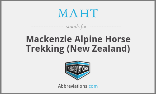 MAHT - Mackenzie Alpine Horse Trekking (New Zealand)