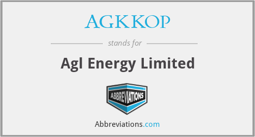 AGKKOP - Agl Energy Limited