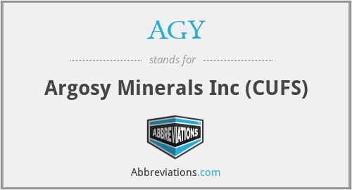 AGY - Argosy Minerals Inc (CUFS)