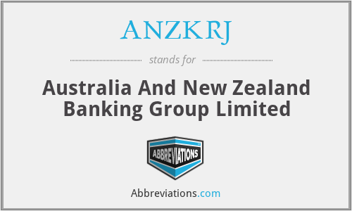 ANZKRJ - Australia And New Zealand Banking Group Limited