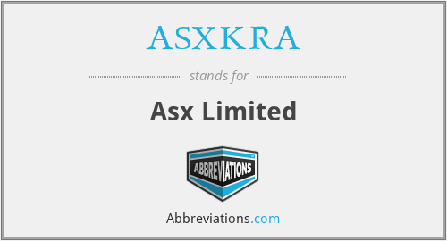 ASXKRA - Asx Limited
