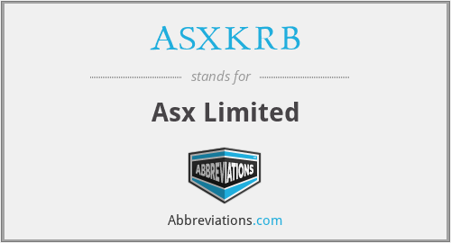 ASXKRB - Asx Limited
