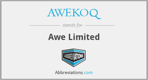 AWEKOQ - Awe Limited