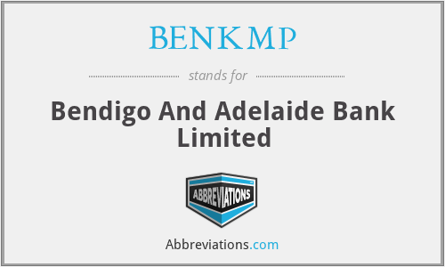 BENKMP - Bendigo And Adelaide Bank Limited