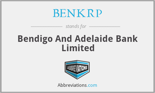 BENKRP - Bendigo And Adelaide Bank Limited