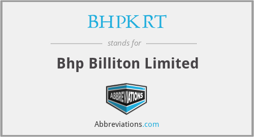 BHPKRT - Bhp Billiton Limited