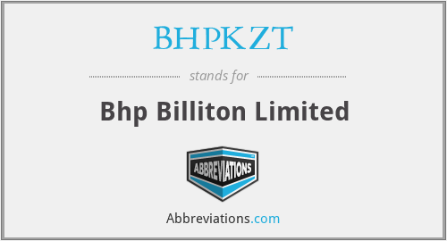 BHPKZT - Bhp Billiton Limited