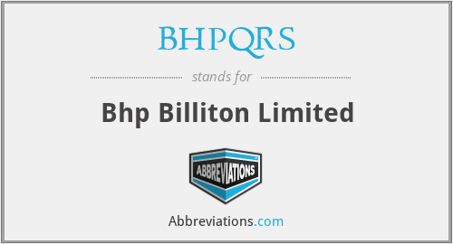 BHPQRS - Bhp Billiton Limited