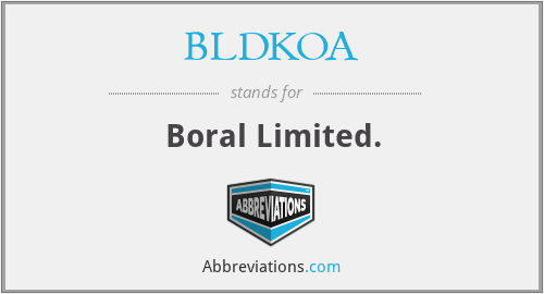 BLDKOA - Boral Limited.