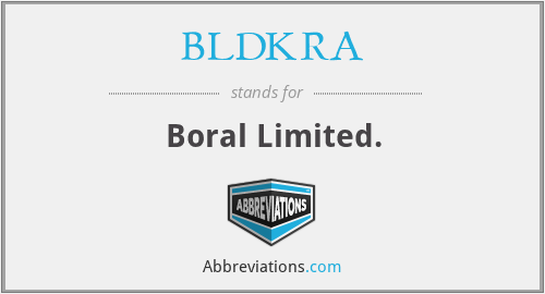 BLDKRA - Boral Limited.