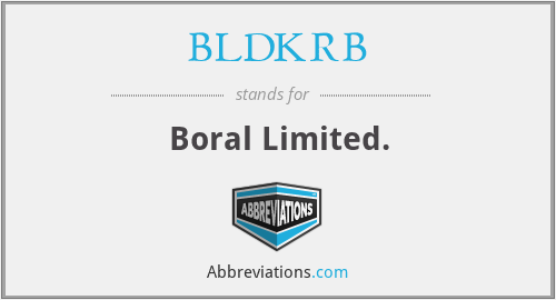 BLDKRB - Boral Limited.