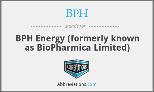 BPH - BPH Energy (formerly known as BioPharmica Limited)