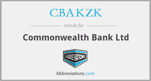 CBAKZK - Commonwealth Bank Ltd