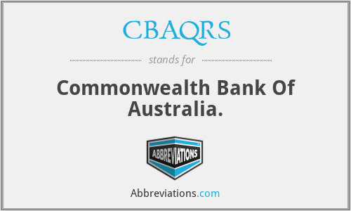 CBAQRS - Commonwealth Bank Of Australia.