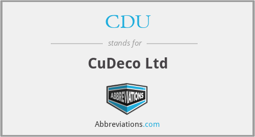 CDU - CuDeco Ltd