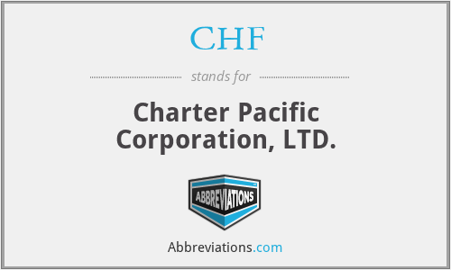 CHF - Charter Pacific Corporation, LTD.