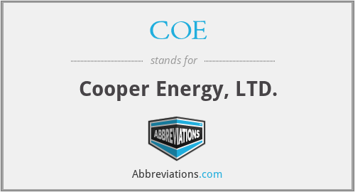 COE - Cooper Energy, LTD.