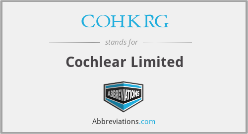 COHKRG - Cochlear Limited