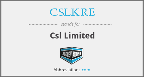 CSLKRE - Csl Limited