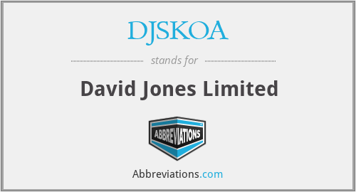 DJSKOA - David Jones Limited